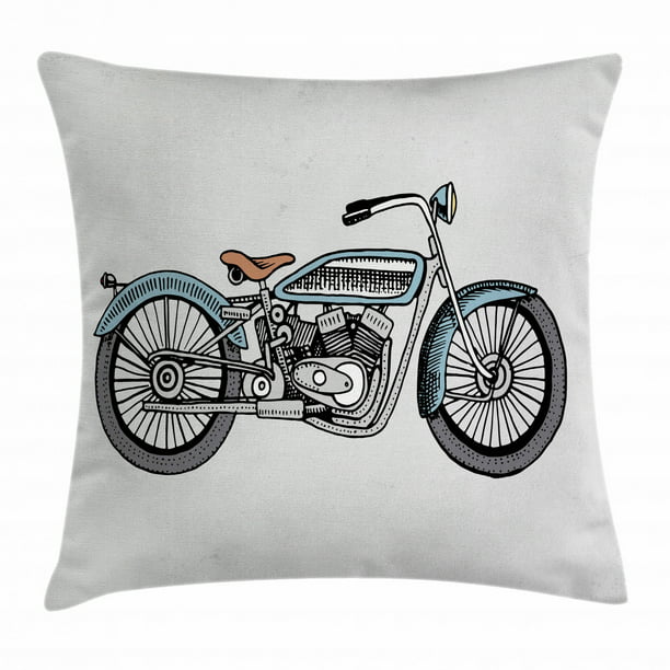 Motorcycle Pillow Cover Motorbike Cushion Cover Decorative Throw Pillow Covers